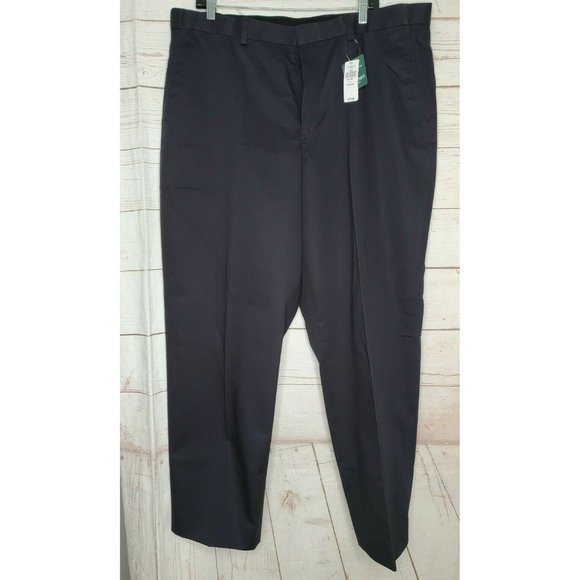 L.L. Bean Outlet Comfort Waist Size 40 Navy Blue Men Stretch Waist Dress Pants - Picture 1 of 12